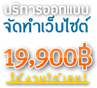 บริการออกแบบ จัดทำเว็บไซต์ ราคาเริ่มต้นที่ 19,900 บาท ใช้งานได้เลย!