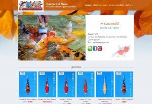 ผลงานเว็บไซต์ ฟาร์มปลาเพสโต้ (Pesto Koi Farm) ผลงานเว็บไซต์ ฟาร์มปลาเพสโต้ (Pesto Koi Farm)